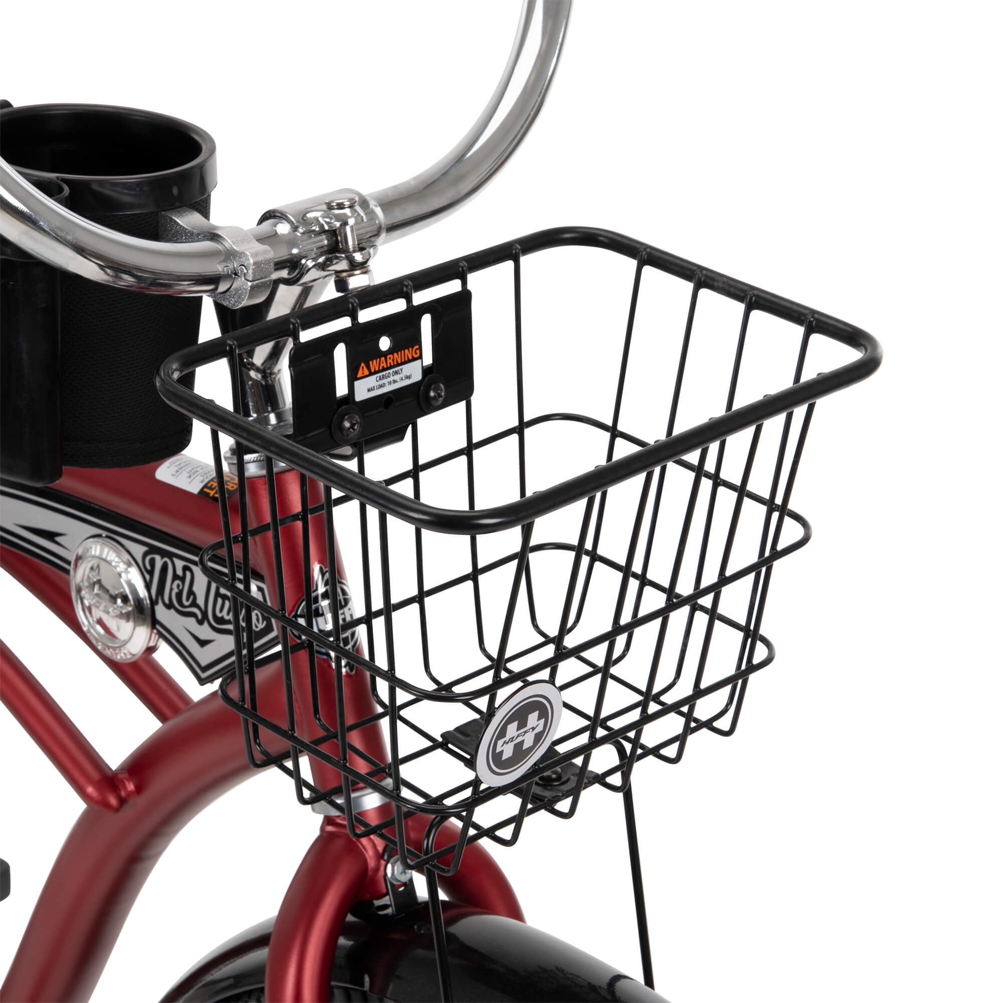 Huffy Nel Lusso Beach Cruiser Bike 26 Wheels Basket Cargo Rack Red Walmart