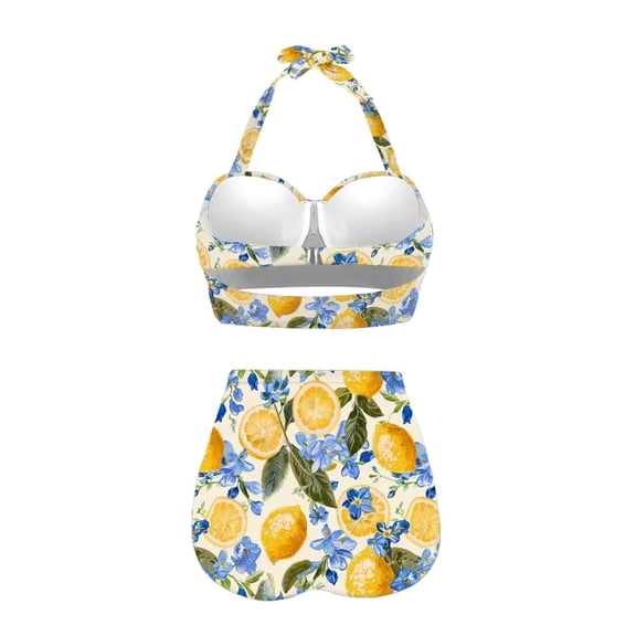 HAIJIE Womens 2 Piece Swimsuits with Boho Trim 4 Way Bikini Swimsuits Cover Ups Summer Dress for Women Wife Soft Lightweight Beach Dress (Yellow,XL)