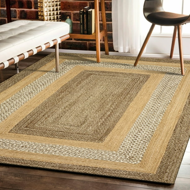 LR Home Classic Jute Gray & Natural 8 Ft. x 10 Ft. Indoor Area Rug