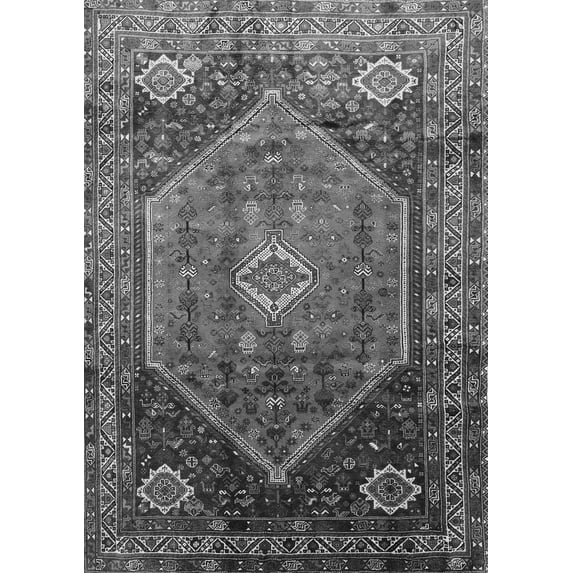 Ahgly Company Indoor Rectangle Persian Gray Traditional Area Rugs, 7' x 9'