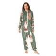 thumbnail image 6 of 1 Piece Adult Onesie Pajamas Cozy & Loose-Fit Sleepsuit Loungewear with Pockets Santa Claus Holding Presents X-Small, 6 of 7