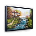 thumbnail image 3 of Designart 'Traditional Bulgarian River and House' Lake House Framed Canvas Wall Art Print, 3 of 5