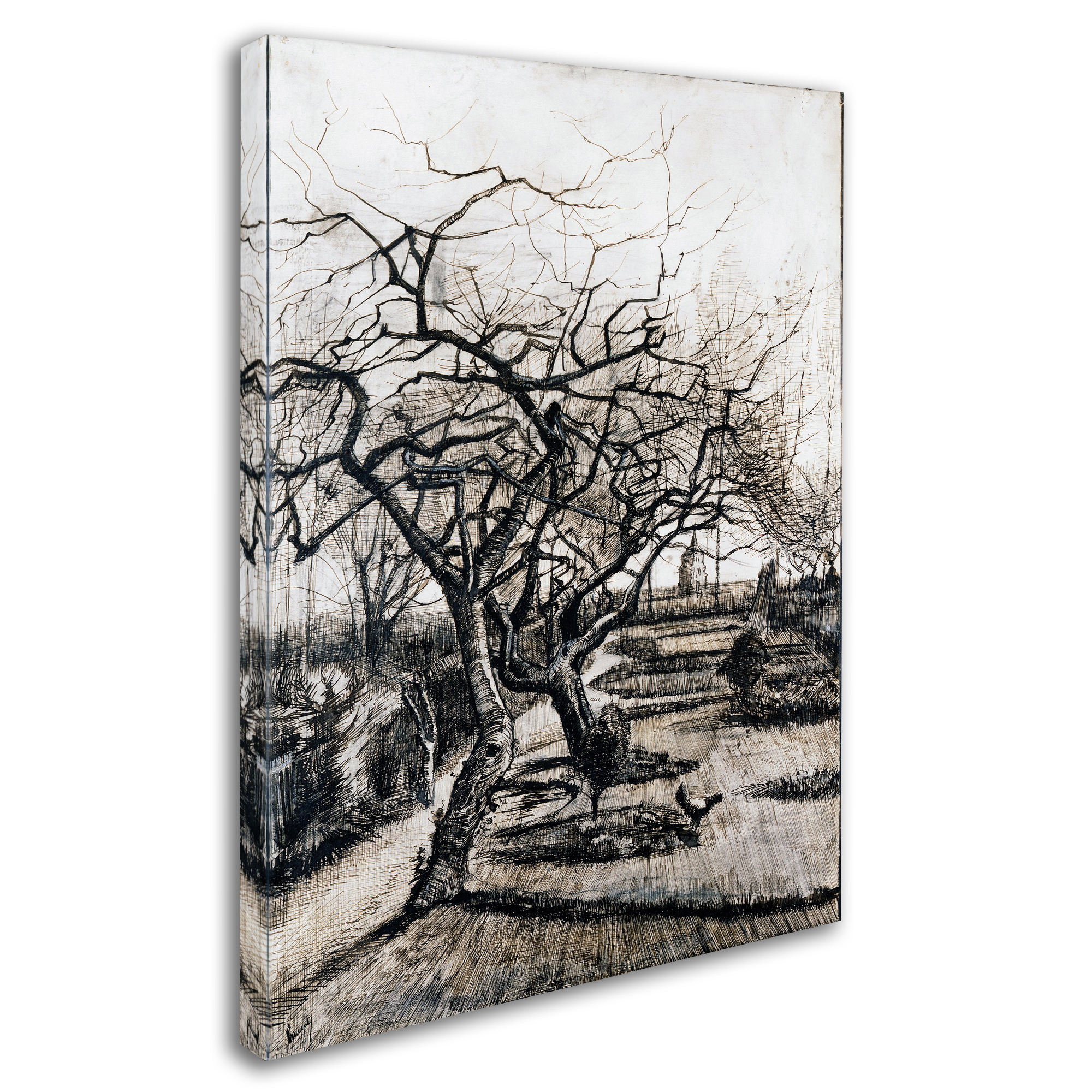 Van Gogh 'The Parsonage Garden At Nuenen In Winter' Canvas Art