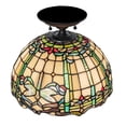 thumbnail image 6 of Meyda Tiffany 260208 Tiffany Dragonfly 3 Light 12" Wide Semi-Flush Ceiling Fixture -, 6 of 7
