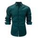 thumbnail image 1 of Ceisia Men's Solid Satin Long Sleeve Dress Shirt with Chest Pocket for Business & Casual Wear Green L Gifts, 1 of 6