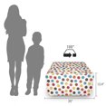thumbnail image 3 of Polka Dots Rectangle Pouf, Colorful Points on a Plain Backdrop, Under Desk Foot Stool for Living Room Office Ottoman with Cover, 25", White Multicolor, by Ambesonne, 3 of 4