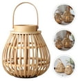 thumbnail image 2 of 1Pack Rattan Storage Basket Lantern Candlestick 35x25in Beige Color Decorative Indoor Decoration, 2 of 8