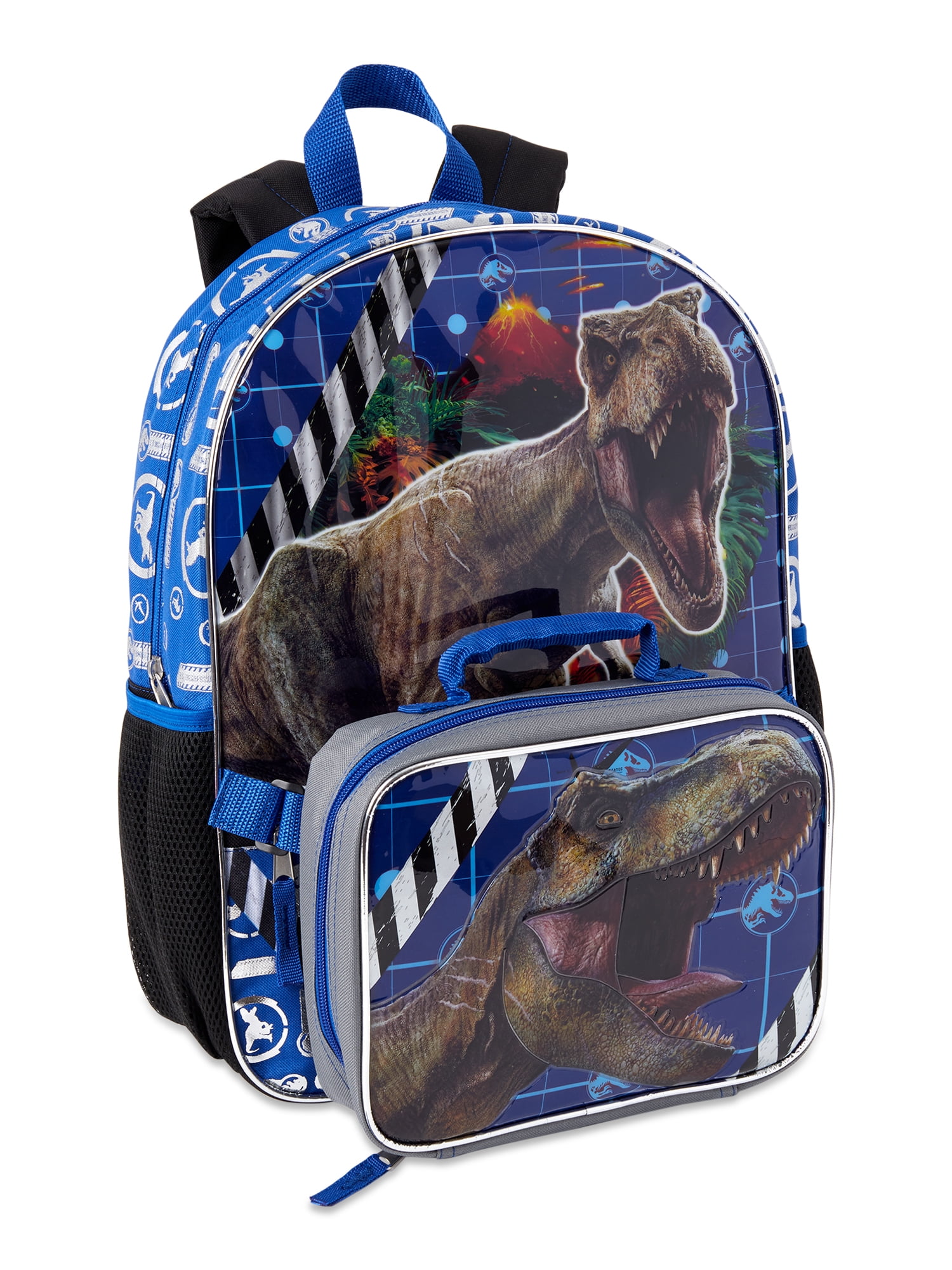 Jurassic Lunch Bag Blue School Childrens Boys Insulated Blue Personalised KS109 