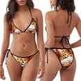 thumbnail image 3 of Zufioo Geometry Dash for Women's Bikini Set, High Elastic Swimsuit and Swim Trunks Two-piece Set - Removable Chest Pad, Strap Style, Pool and Beach Swimwear, 3 of 6