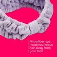 thumbnail image 4 of (2 pack) Conair Microfiber Spa Headwrap and Wristband Set for Face Care and Beauty Routines, 4 of 7