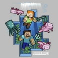 thumbnail image 2 of Junior's Minecraft Under the Sea  Graphic Tee Athletic Heather Small, 2 of 3