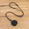 thumbnail image 4 of COAI Black Obsidian Stone Eight Diagrams Yin Yang Pendant Necklace Adjustable Nylon String, 4 of 5