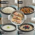 thumbnail image 2 of OVENTE Electric Rice Cooker and Food Steamer – 10-Cup Cooked Capacity (5 Cups Uncooked), Nonstick Removable Pot, Keep Warm Function, Steaming Basket, Measuring Cup & Spatula Included, White RCS01W, 2 of 8