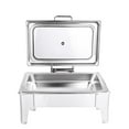 thumbnail image 4 of Electric Chafing Dish Adjustable Temp Roll Top Food Warmer, Electric Food Servers and Warmers, Food Heater Tray with Glass Lid, Heated Serving Station Buffet for Wedding, Catering Events (C), 4 of 9