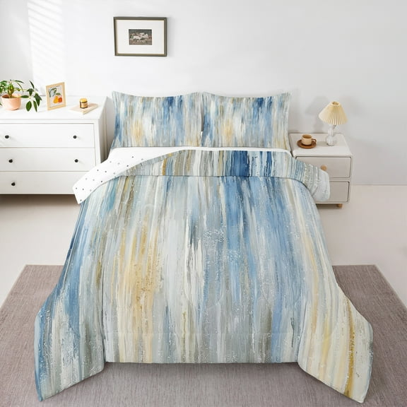 Castle Fairy 2-Piece Twin Comforter Set, Modern Gradient Stripes