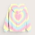 thumbnail image 4 of Sudadera con capucha para niña, para el Día de San Valentín, con estampado de color, de manga larga, informal, deportiva, con capucha, de manga larga, con inserciones en los hombros, blusa de poliéste, 4 of 6