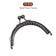 thumbnail image 3 of 3.35" 10Pcs Kiss Lock Clasp Frame Arch Embossed Clutch Frame for Coin Purse Bag Making DIY Craft, Black, 3 of 6