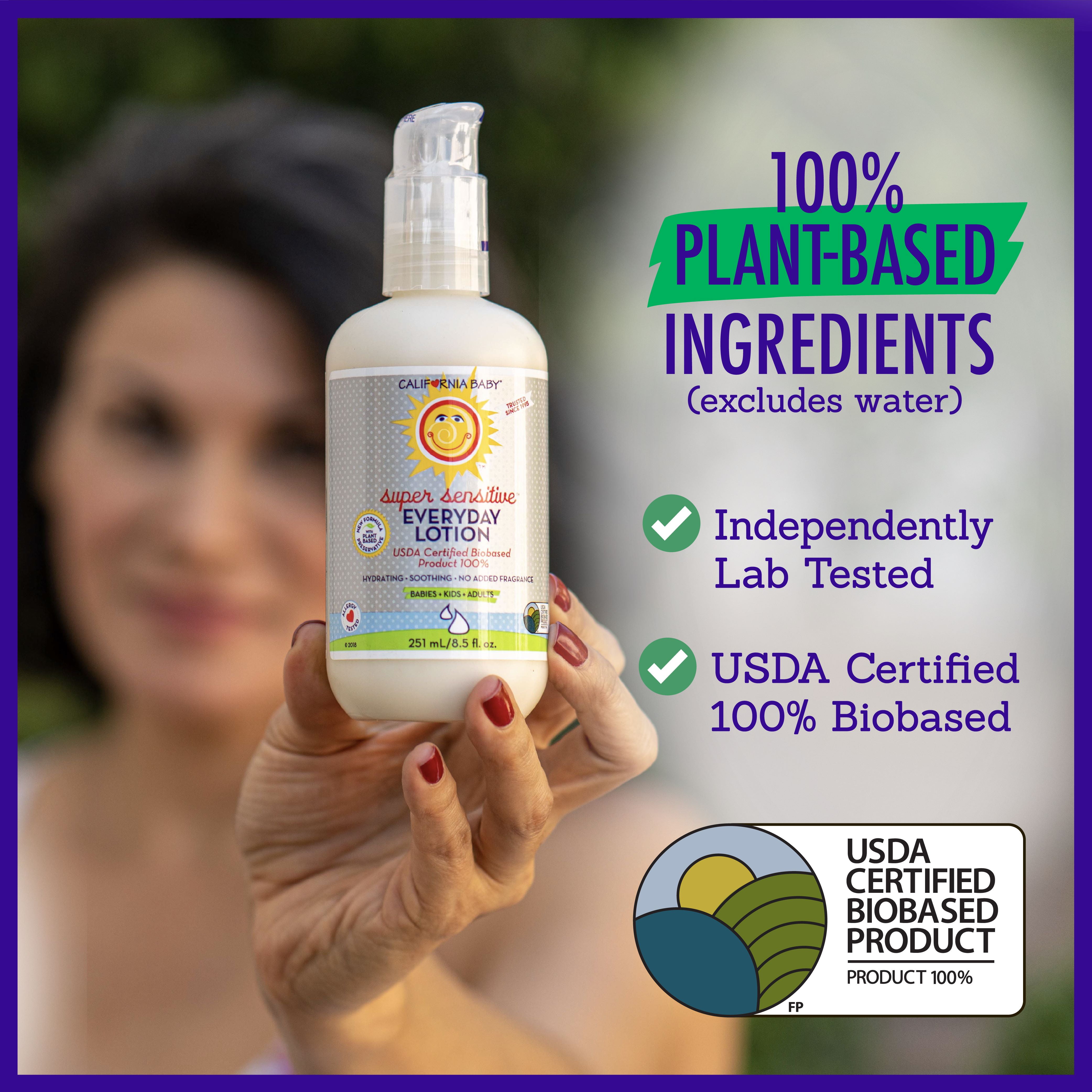 California Baby Super Sensitive Unscented Lotion | 100% Plant-Based Moisturizer | Baby Lotion For Newborn | Hypoallergenic Baby Lotion | 8.5 oz