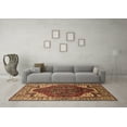 thumbnail image 3 of Ahgly Company Indoor Round Oriental Brown Industrial Area Rugs, 5' Round, 3 of 4
