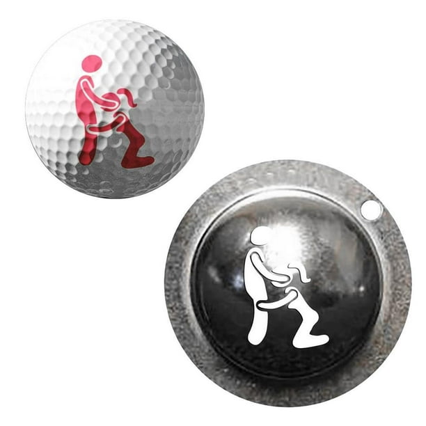 Soidarity Marcador de pelota de Golf, herramienta de alineación de señal de Humor para adultos, plantilla de marcador de señal, marcador delineador DIY, Golf No.1 Soidarity OD015907-01