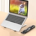 thumbnail image 4 of 10 Adjustable Laptop Holder Aluminum Alloy Laptop Holder Foldable 10 Adjustable Universal Heat Dissipation Anti-slip Portable Desktop Tablet Computer, 4 of 8