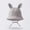 Gray, variant on Baby Bucket Hat with Rabbit Ears & Tie Straps, Soft cotton gauze, Sun protective for daily walks, beach and outdoor activities, 0-3 Years Gray