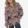 thumbnail image 1 of Sudadera con capucha para niñas y niños, sudadera de manga larga con cuello redondo y estampado de moda, jersey con bolsillo, sudadera de poliéster para niñas, 1 of 8