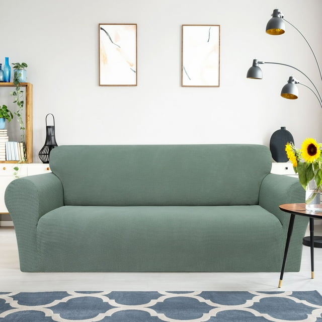 PiccoCasa Housse Extensible pour Sofa, Lavable, Housses de Meubles pour Chiens, Vert, Grand