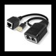 thumbnail image 1 of Cable Adaptador Hembra 1 A 2 Red Compartidor de Red de Cien Megabits RJ45 Divisor de Red Multifuncional 1 A 2, 1 of 5