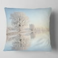 thumbnail image 2 of Designart Frosty Winter Tree by Rising - Photography Throw Pillow - 18x18, 2 of 5