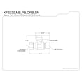 thumbnail image 2 of Kingston Brass KF3330MB 3/8-Inch Swivel x 3/8-Inch O.D. Comp Straight Shut-Off Valve in Matte Black, 2 of 5