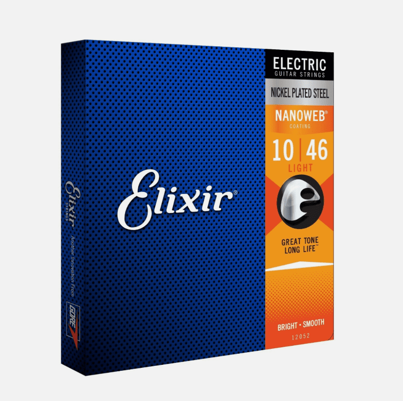 Elixir Strings 12052 Nanoweb Electric Guitar Strings - .010-.046 Light 6 Pack