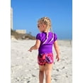thumbnail image 3 of Girls UPF 50+ Printed Swim Boy Shorts | Electric Zebra, 3 of 4
