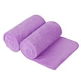 thumbnail image 1 of Bath Towels Soft Plush Fleece Bath Towel Set 2 Piece Solid Purple 30 x 60 inches, 1 of 5