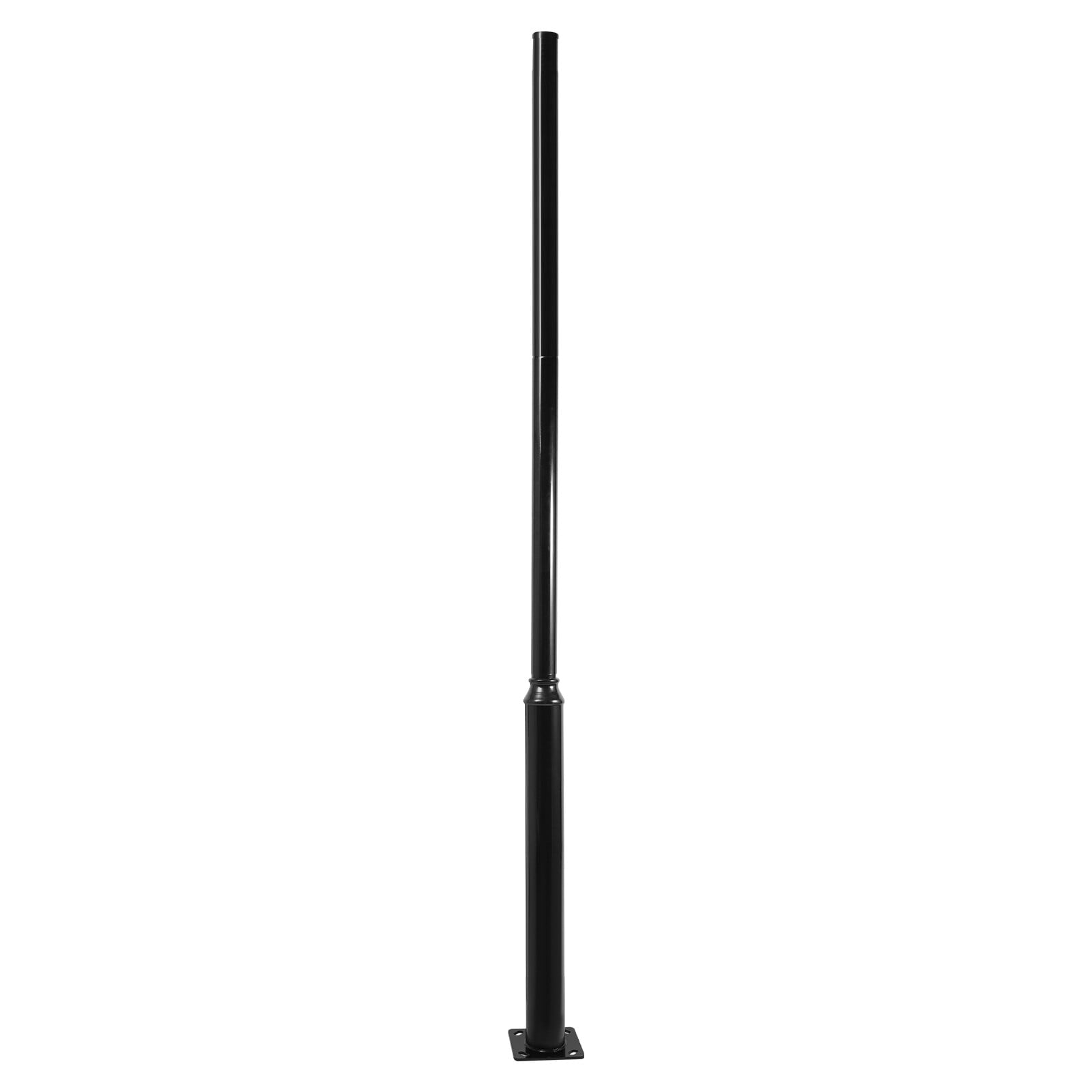 3M Modern Black Floor Mounted Outdoor Split Street Light Pole Size Pole Courtyard Lighting Post 114+76mm