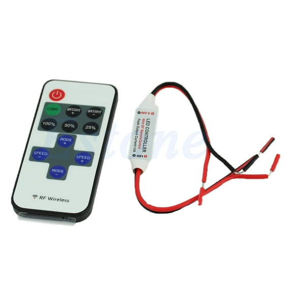 for DC 12V 11 Keys Mini RF Wireless Remote Controller for Led Single Color Strip