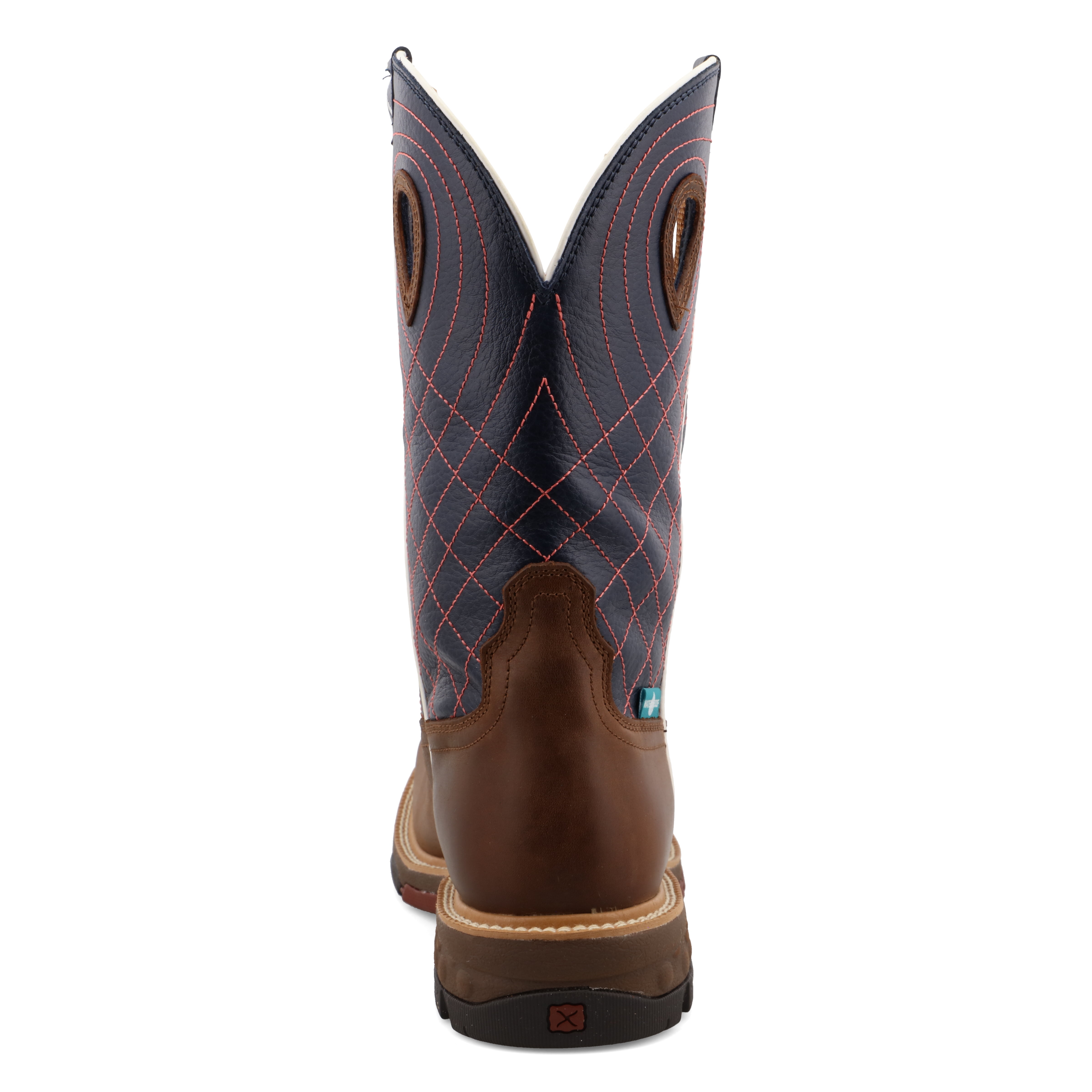 Twisted X Men's 12" Western Work Boot - Mocha & Navy