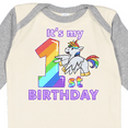 thumbnail image 4 of Inktastic It's My 1st Birthday Unicorn Boys or Girls Long Sleeve Baby Bodysuit, 4 of 5