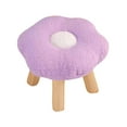 thumbnail image 3 of Reposapiés pequeño para sofá debajo del escritorio con pata de madera para mesita de noche Violeta, 3 of 9
