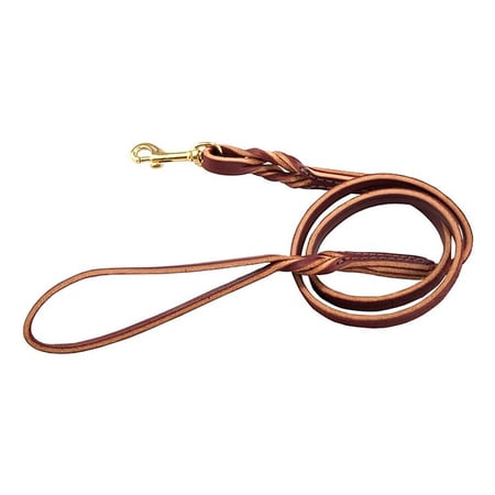 Latigo Leather Braided Twist Lead (3/8" x 6')