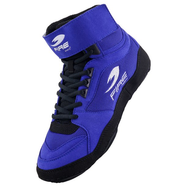 Fire Sports Par de zapatillas o botas de gamuza profesional para Boxeo Azul FIRE SPORTS zapatillas o botas de gamuza profesional