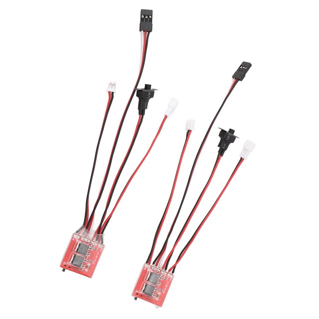 30A Micro Cepillado ESC, Buena Disipacia de Calor de Calor Dual Motor Dual Camino Bidireccional ESC 2 PCS Con Freno para SCX24 Axial 1/24