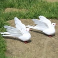 thumbnail image 7 of Yesbay Simulation Pigeon Vivid 3D Eyes Sequins Design Realistic Looking Adorable Appearance Decorative Foam Artificial Bird Pigeon Wedding Party Desktop Statue for Home, 7 of 7