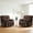 Brown, variant on Pmango Power Oversized Recliner Chair, Extra Wide Swivel Rocking Recliner Chair, Breathable Soft Fabric Modern Single Sofa for Living Room, 90°-140° Electric Adjustable Angle, USB & Type-C Port, Pink