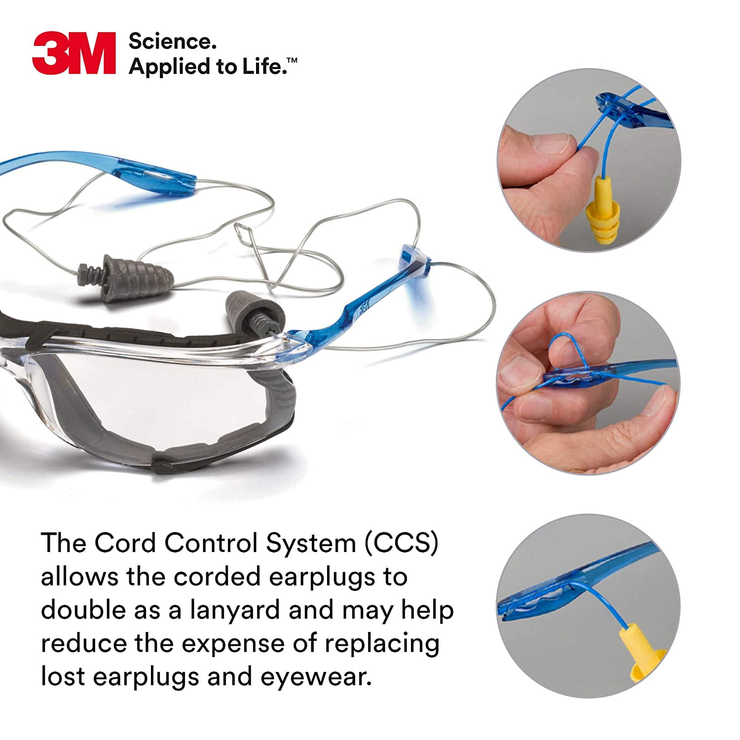 3M Virtua CCS Protective Eyewear with Foam Gasket, VC215AF Clear +2.0D Anti-Fog Lens,