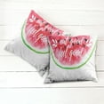 thumbnail image 6 of Ambesonne Saying Throw Pillow Cover 2 Pack, Watercolor Watermelon, 16", Pink Black, 6 of 7