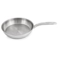 thumbnail image 2 of 18/10 Stainless Steel Skillet 10.5 Inch, 2.5qt, Glass Lid, Induction Ready, Even Heat, Belly Shape Cookware, 2 of 5