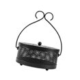thumbnail image 4 of Soporte de bobina, soporte de incienso, redondeo portátil de fuego con quemador de incienso de bobina de metal tapa para la oficina de patio de jardín Negro, 4 of 8