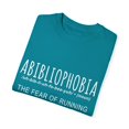 thumbnail image 3 of Geek Literature Readers Bookworm Gift | Abibliophobia Definition Passionate Reader Men Women Unisex Garment-Dyed T-shirt, 3 of 4