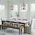 thumbnail image 4 of TOMIYA Dining Room Lighting Fixtures Hanging Farmhouse Antique Wood Pendant Light Rustic Metal 4-Light Arms French Country Style, 4 of 7